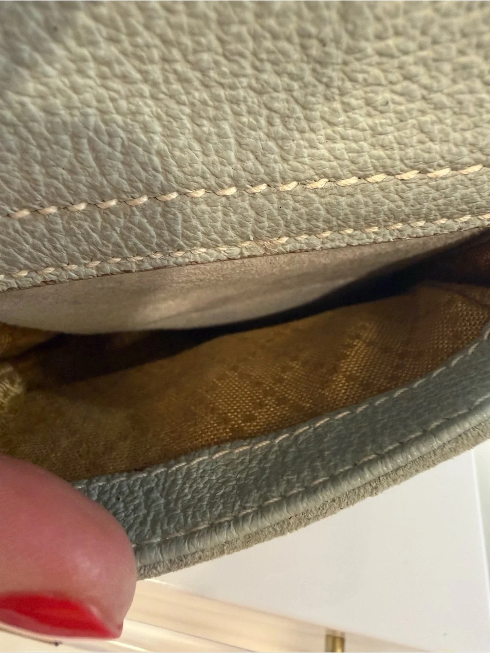 Gucci Light Blue Suede Bamboo Backpack